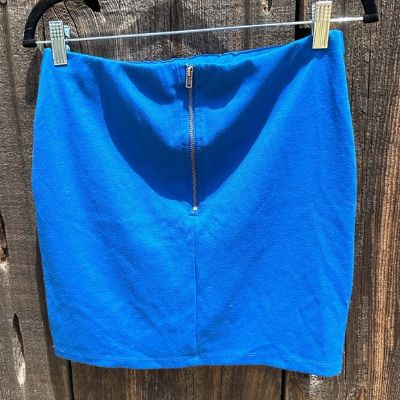 Blue Detailed Cotton Y2K Pencil Skirt Stretchy Super Comfy! - Picture 2 of 6